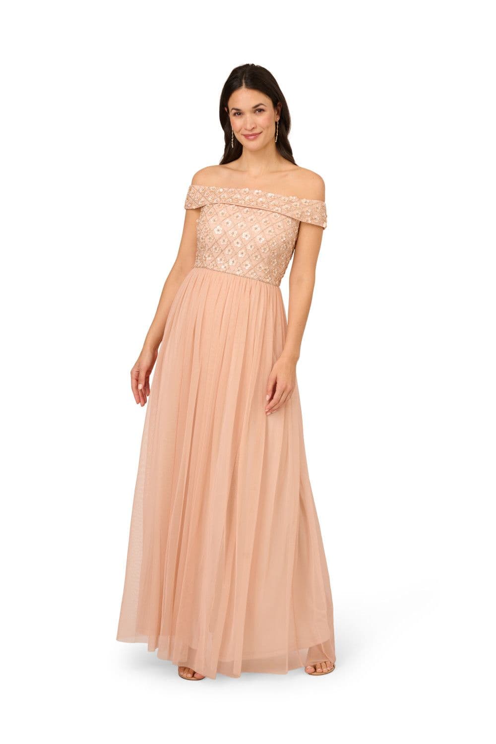Off Shoulder Bead Gown