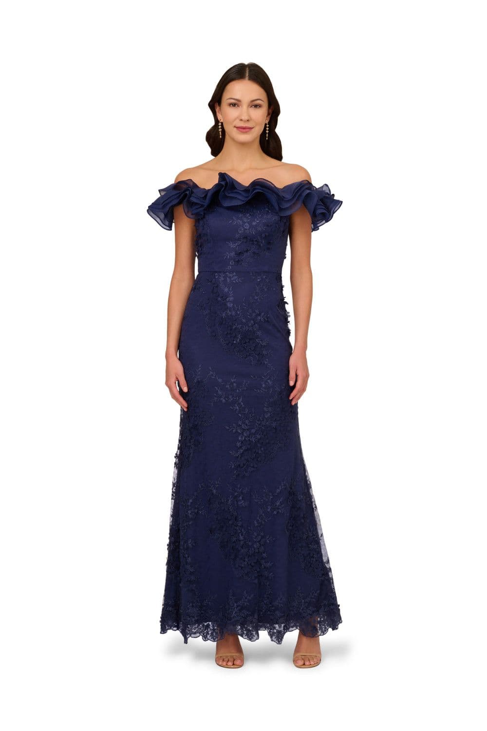 Floral Ruffle Gown