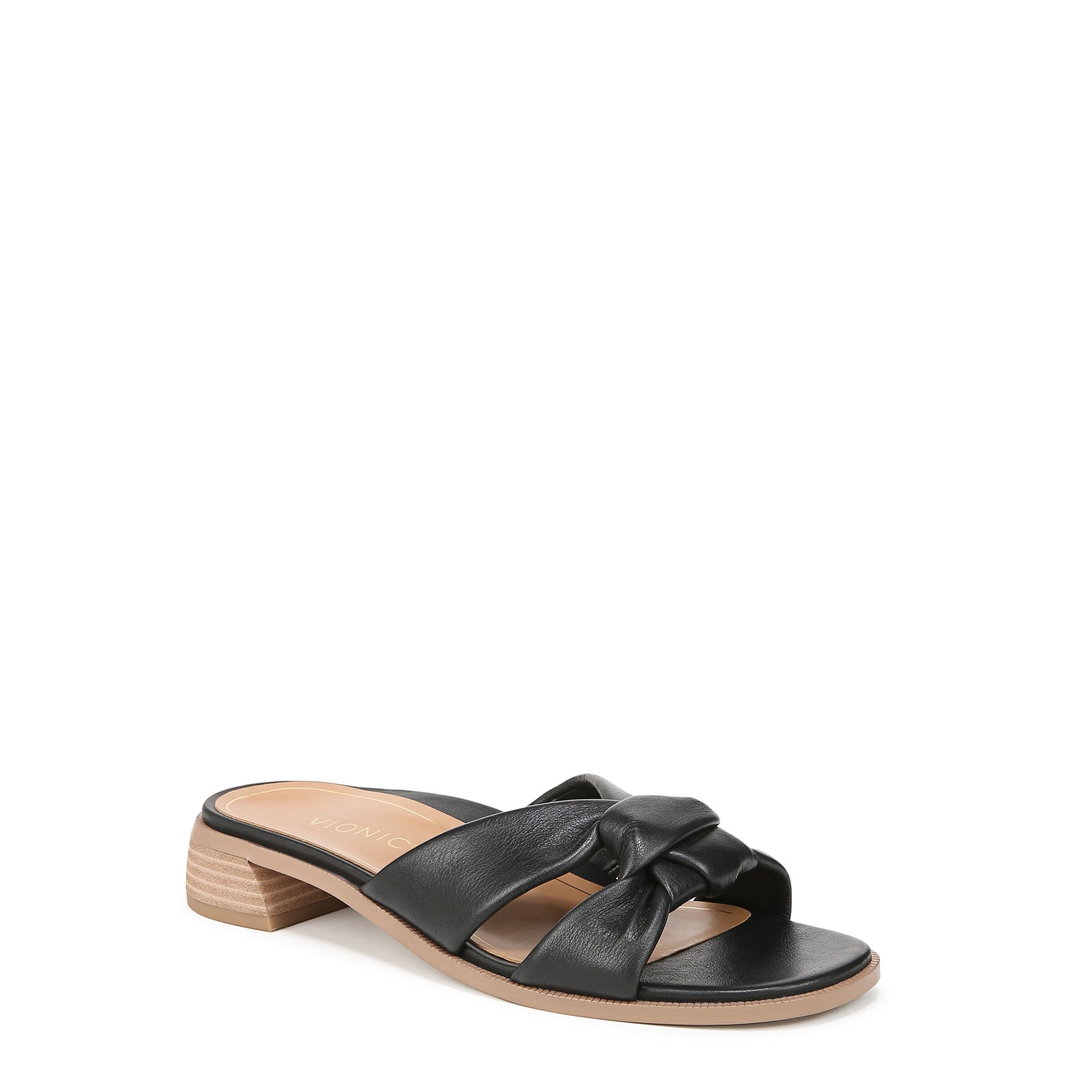 Vionic Women's Mabel Slide Sandals in Black | Size: 6