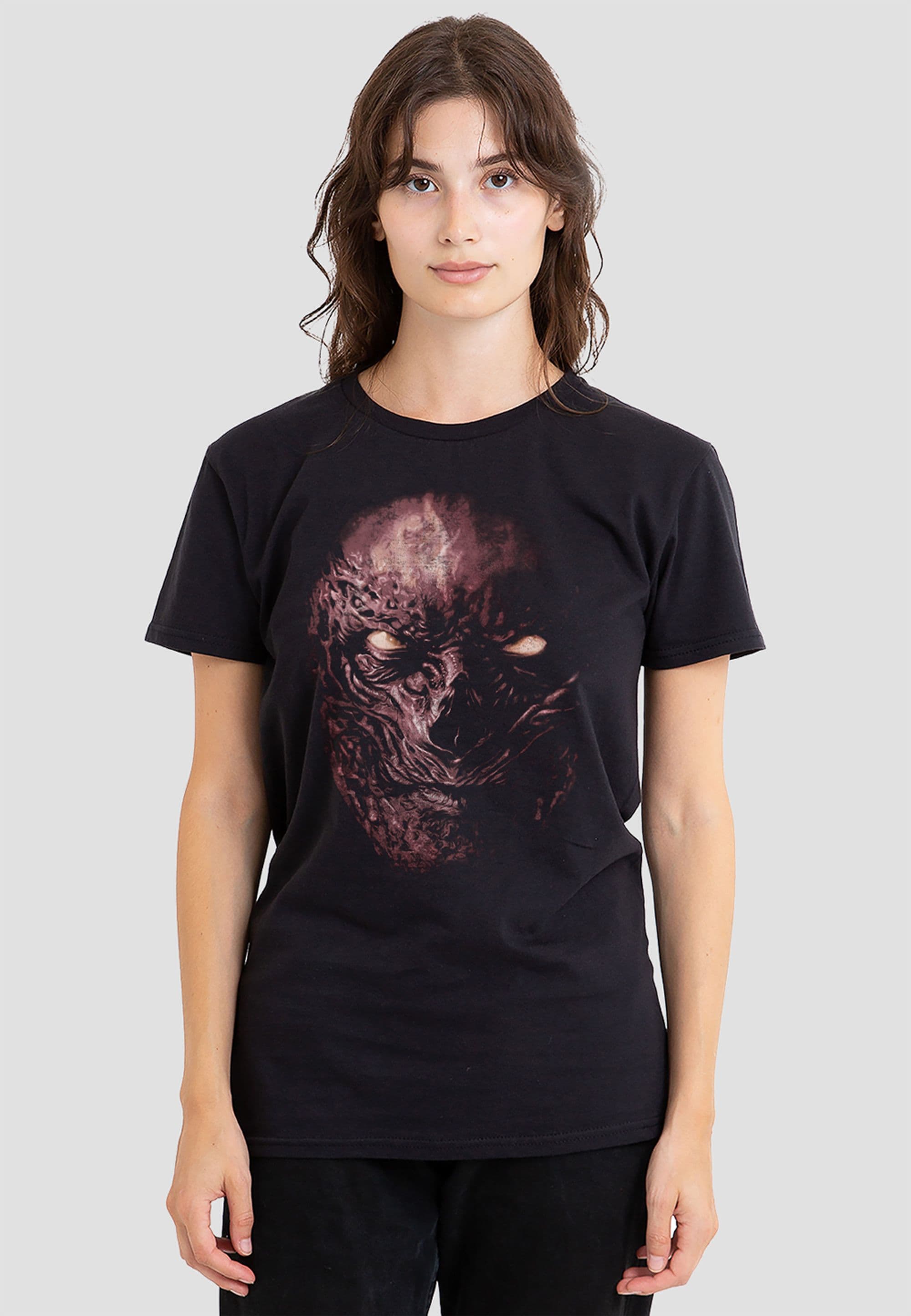 Stranger Things Women's Vecna Oversized Face T-Shirt, Black | Size: Small