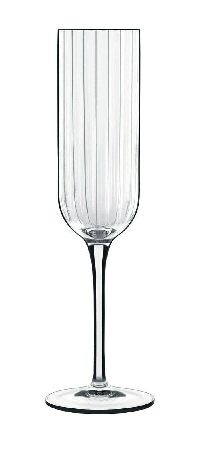 Champagne Flutes Crystal Set of 4, Vintage Prosecco Glasses, 210ml - Perfect Gift