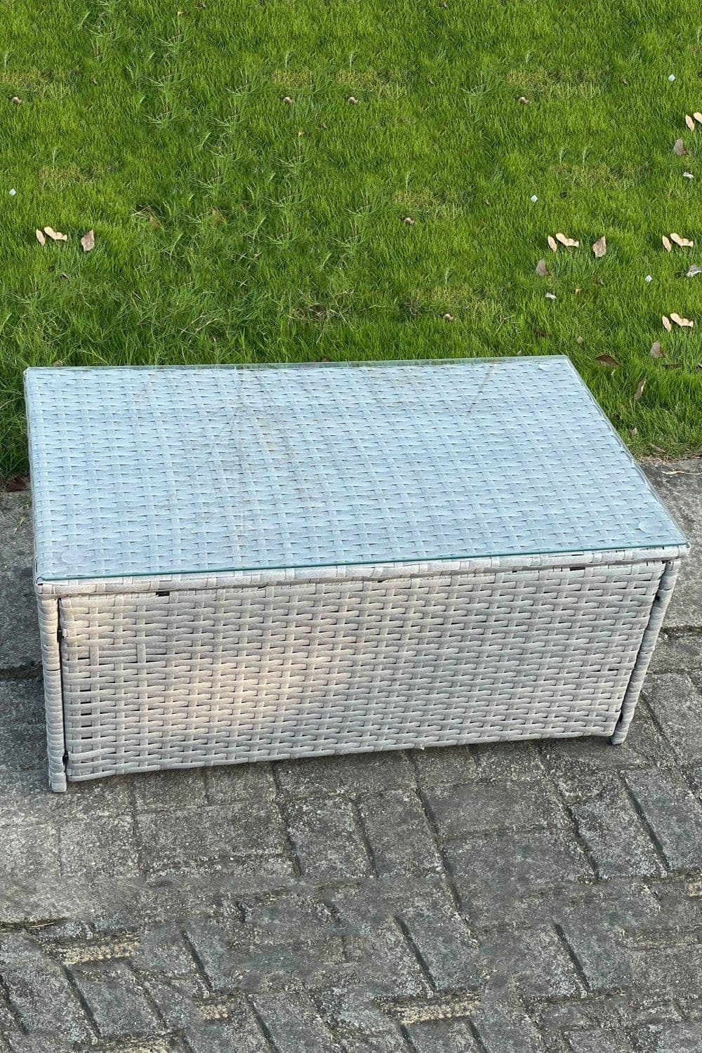 Rattan Rectangular Oblong Coffee Tea Table