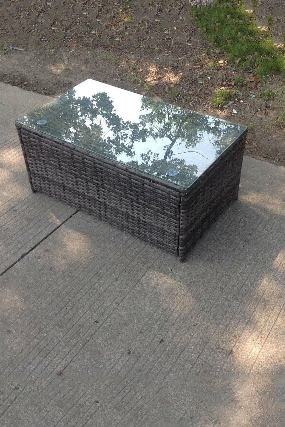 Rattan Oblong Rectangular Tea Coffee Table