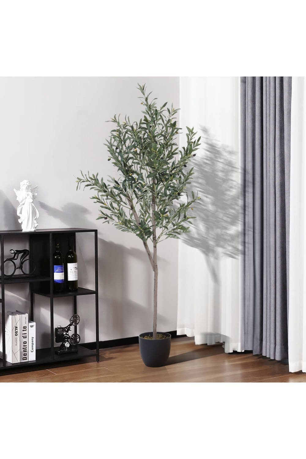 186Cm H Plant Artificial Olive Tree in Pot for Decoration