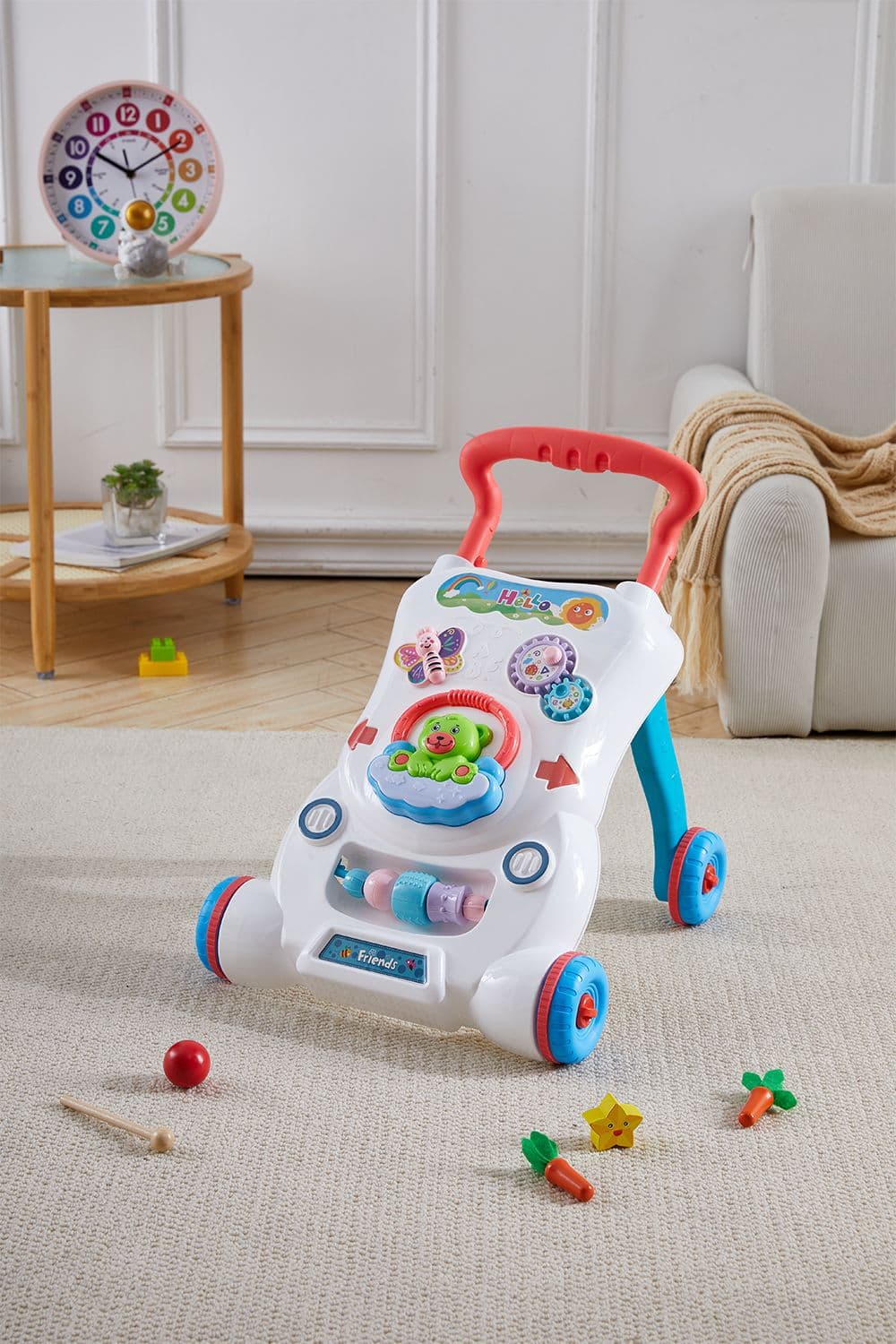 2 in 1 Sit to Stand Baby Walker with Music and Light