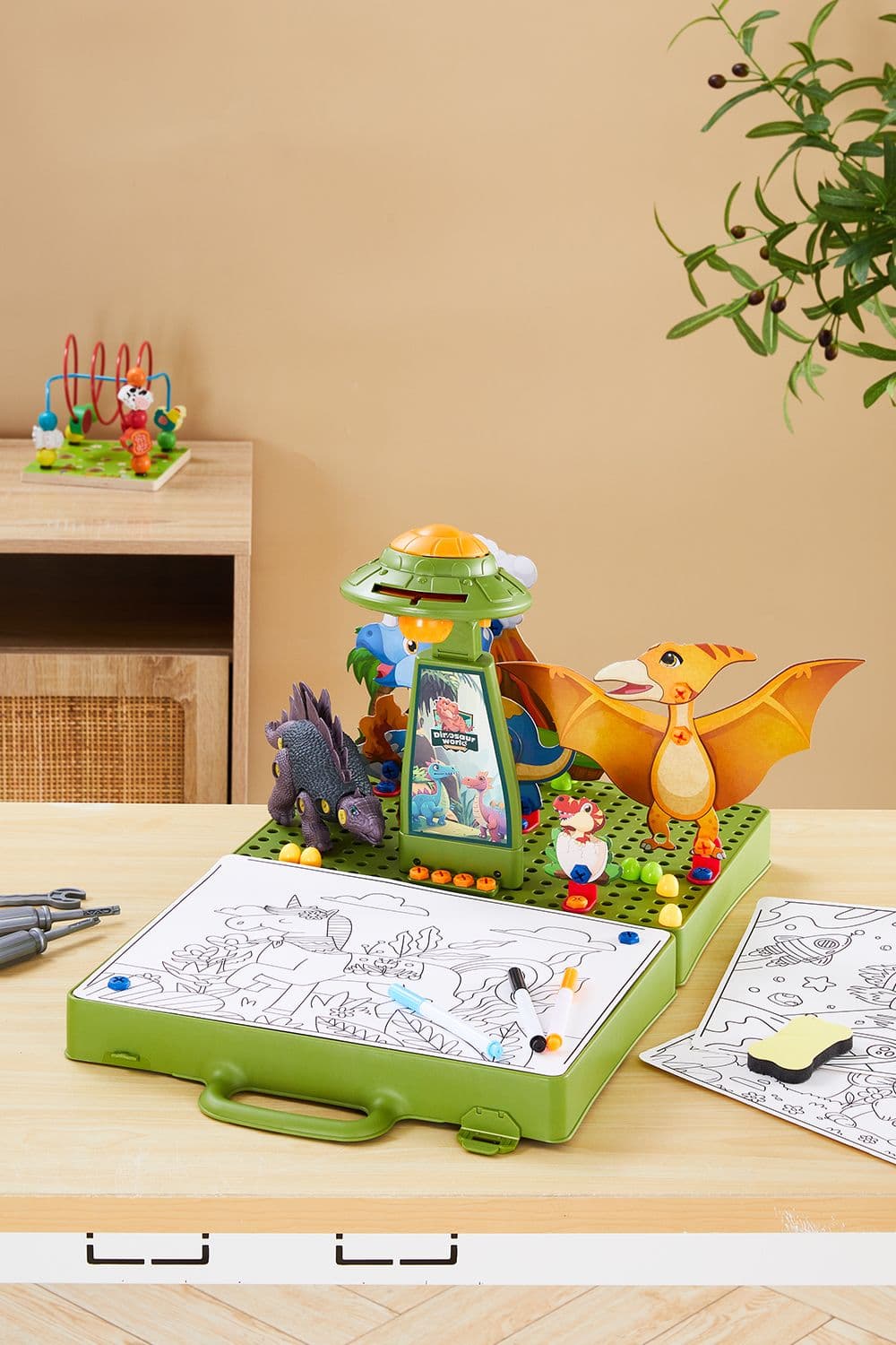 Green Projector Painting Puzzle Box