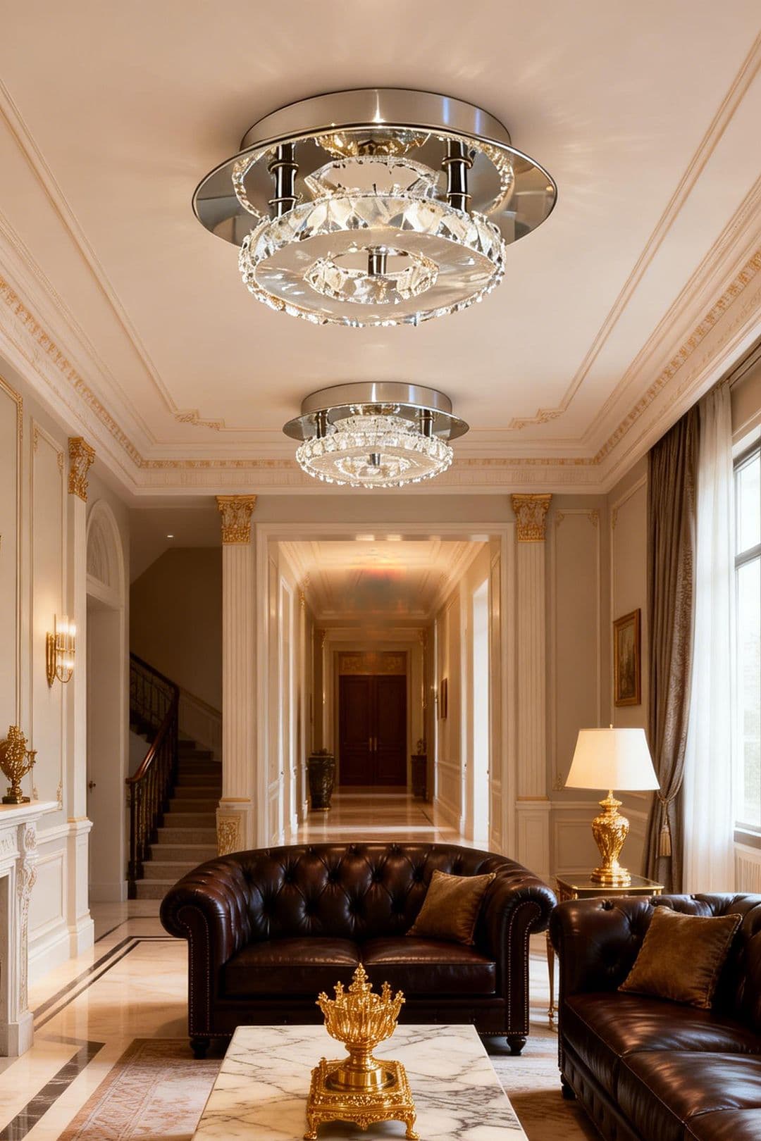 Modern Small Crystal LED Ceiling Light