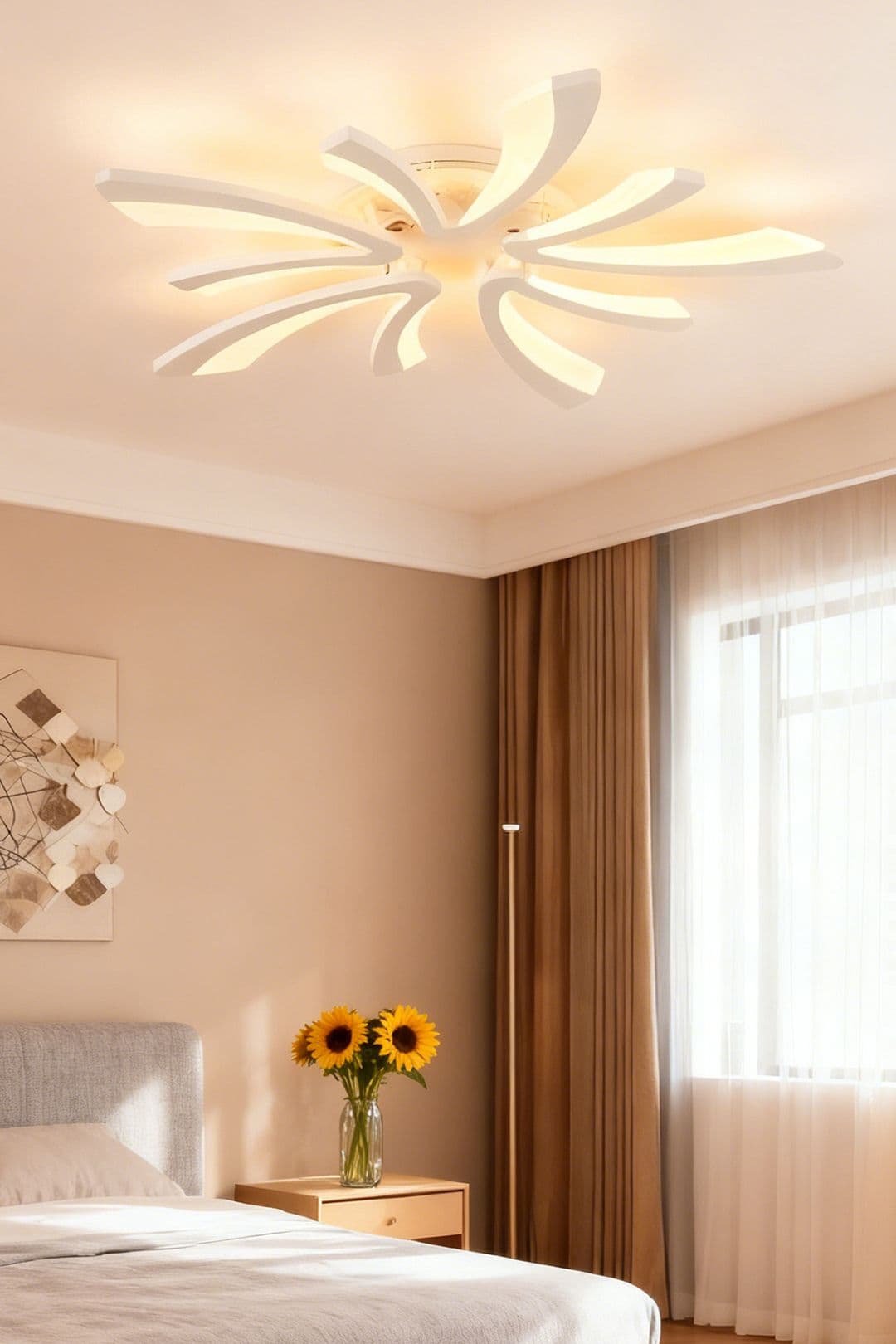 Unique V-Shaped LED Semi Flush Ceiling Light
