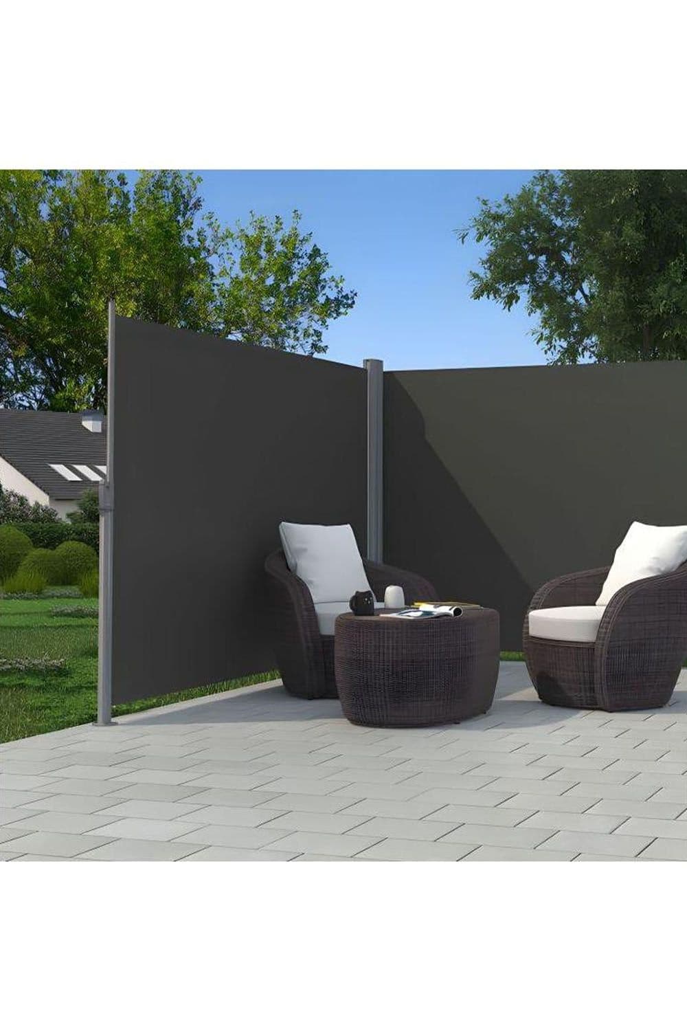 6m W Outdoor Retractable Privacy Side Awning