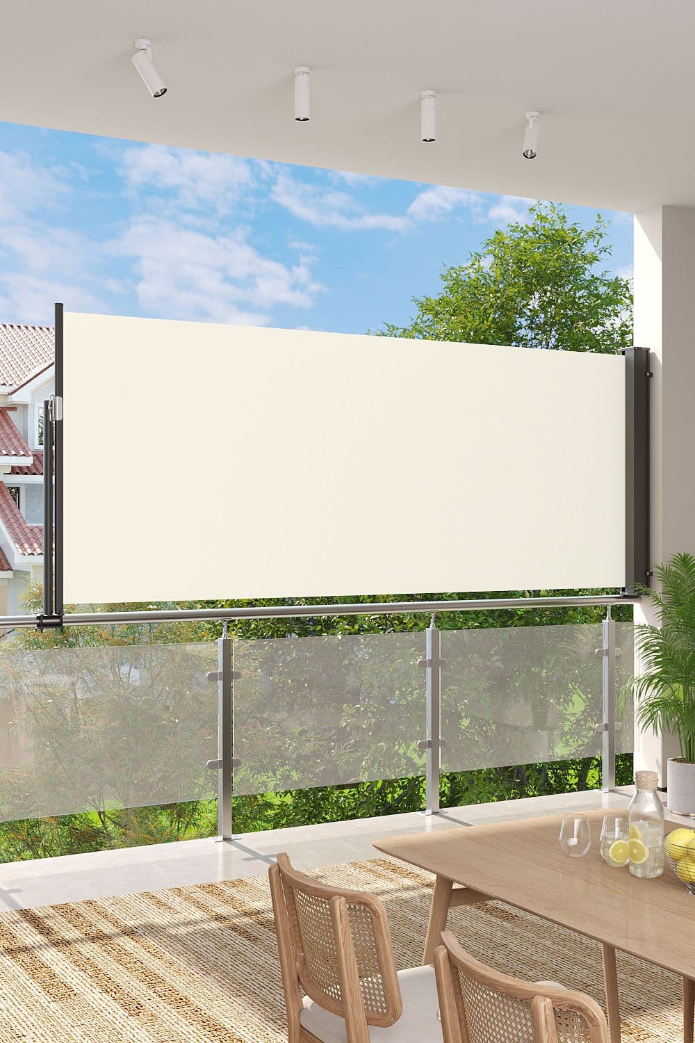 3m W x 1.4m D Retractable Side Awning