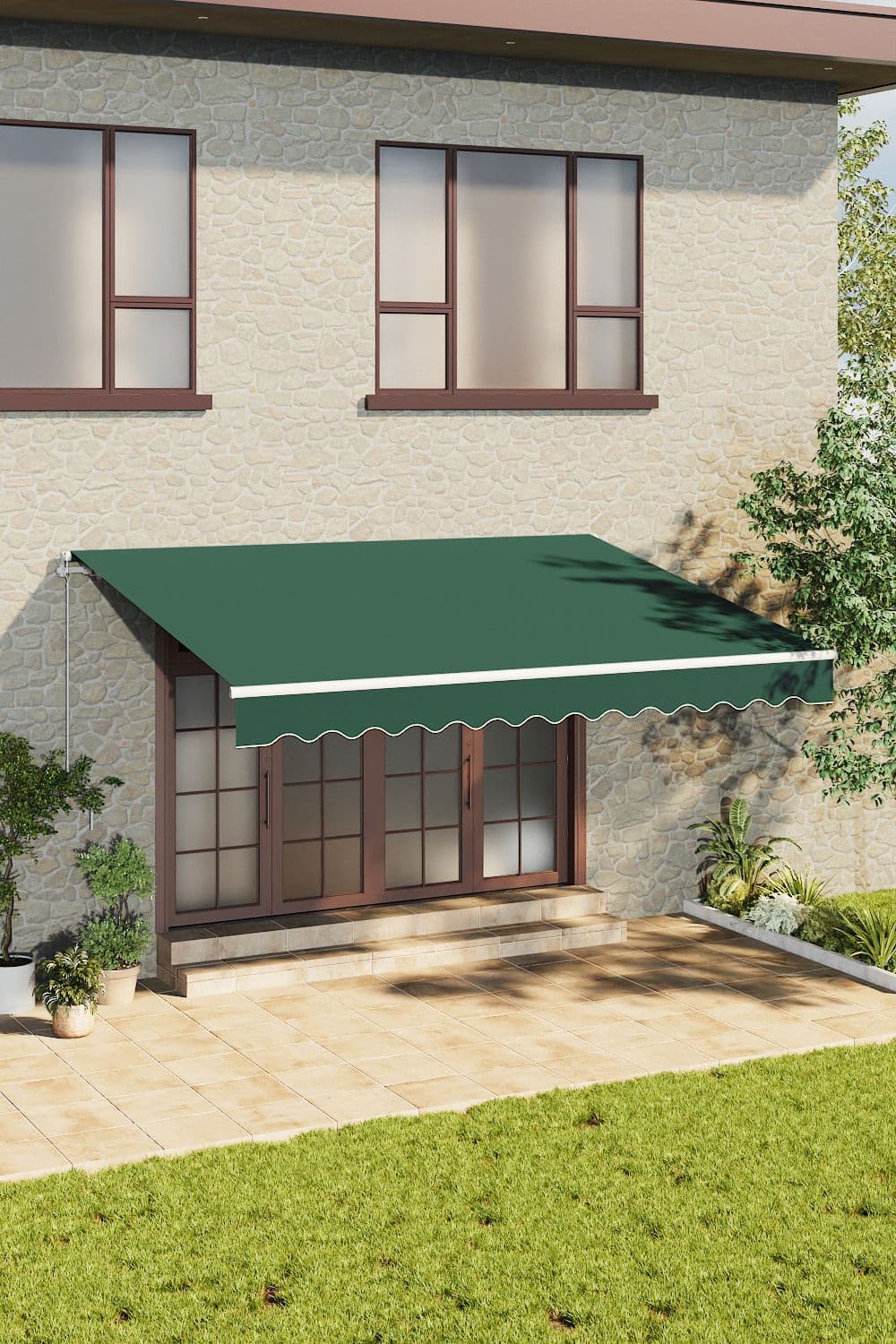 4m W x 3m D Retractable Patio Awning