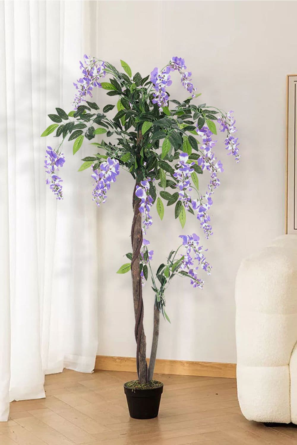 120cm Artificial Wisteria Flower Tree Potted