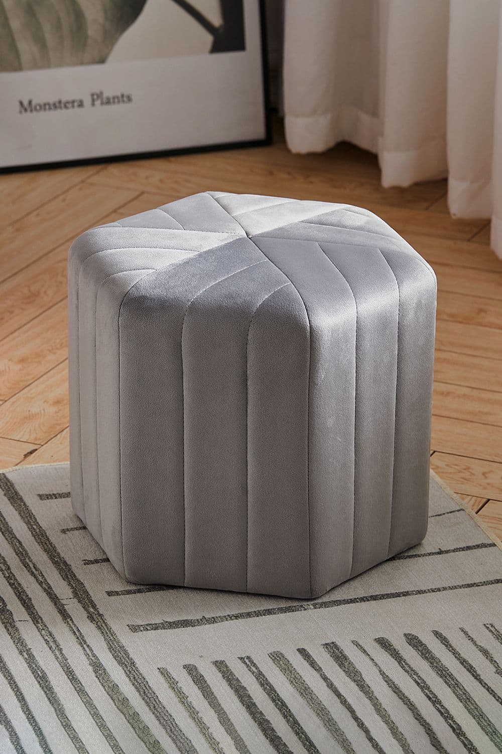 Sarina Velvet Ottoman Footstool