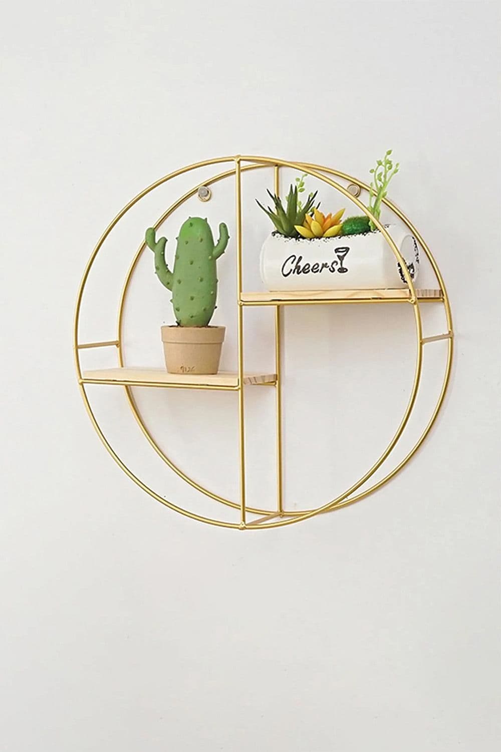 Wall Hanging Storage Display Decorative Shelf Metal Floating Plant Stand