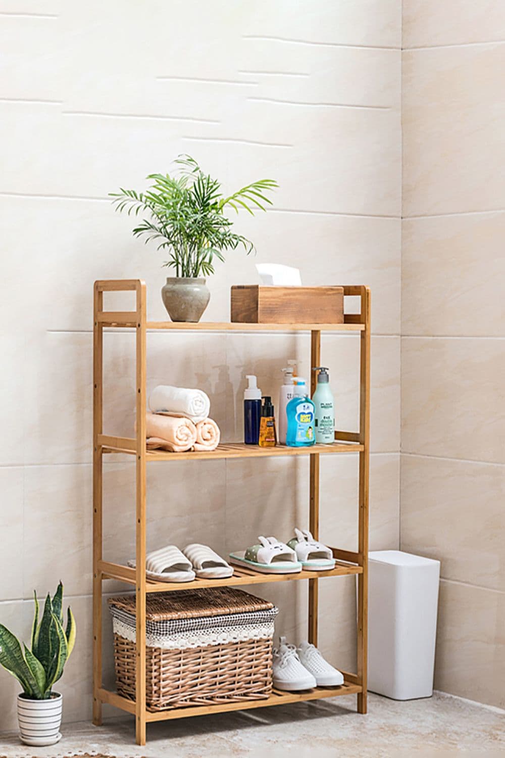 4 Tier Wood Audriel Bookcase