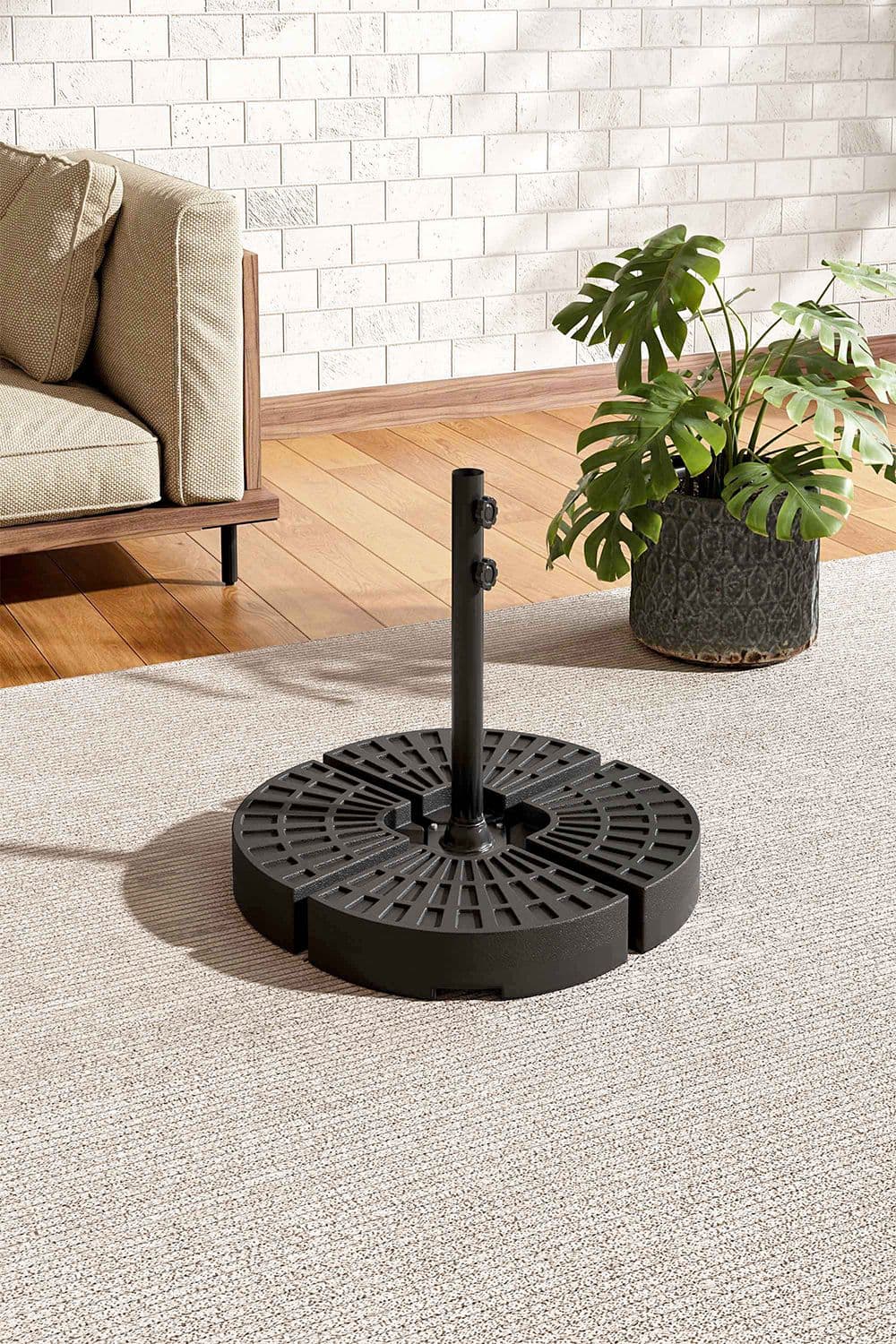 HDPE Water-or-Sand-Filled Umbrella Base Cantilever Parasol Stand