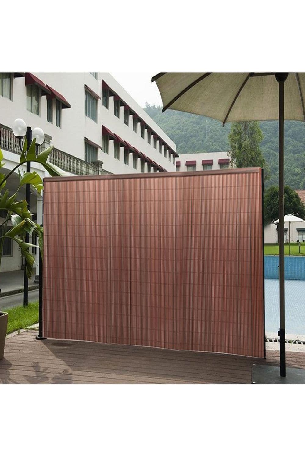 1.8*3M Brown PVC Privacy Decorative Fences