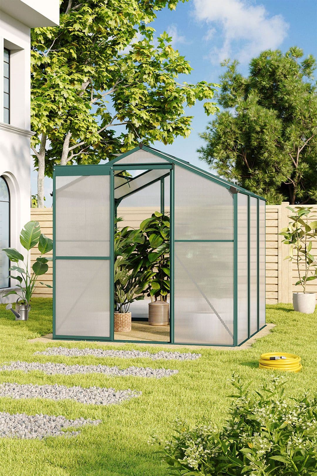 Aluminium Hobby Greenhouse with Window Opening