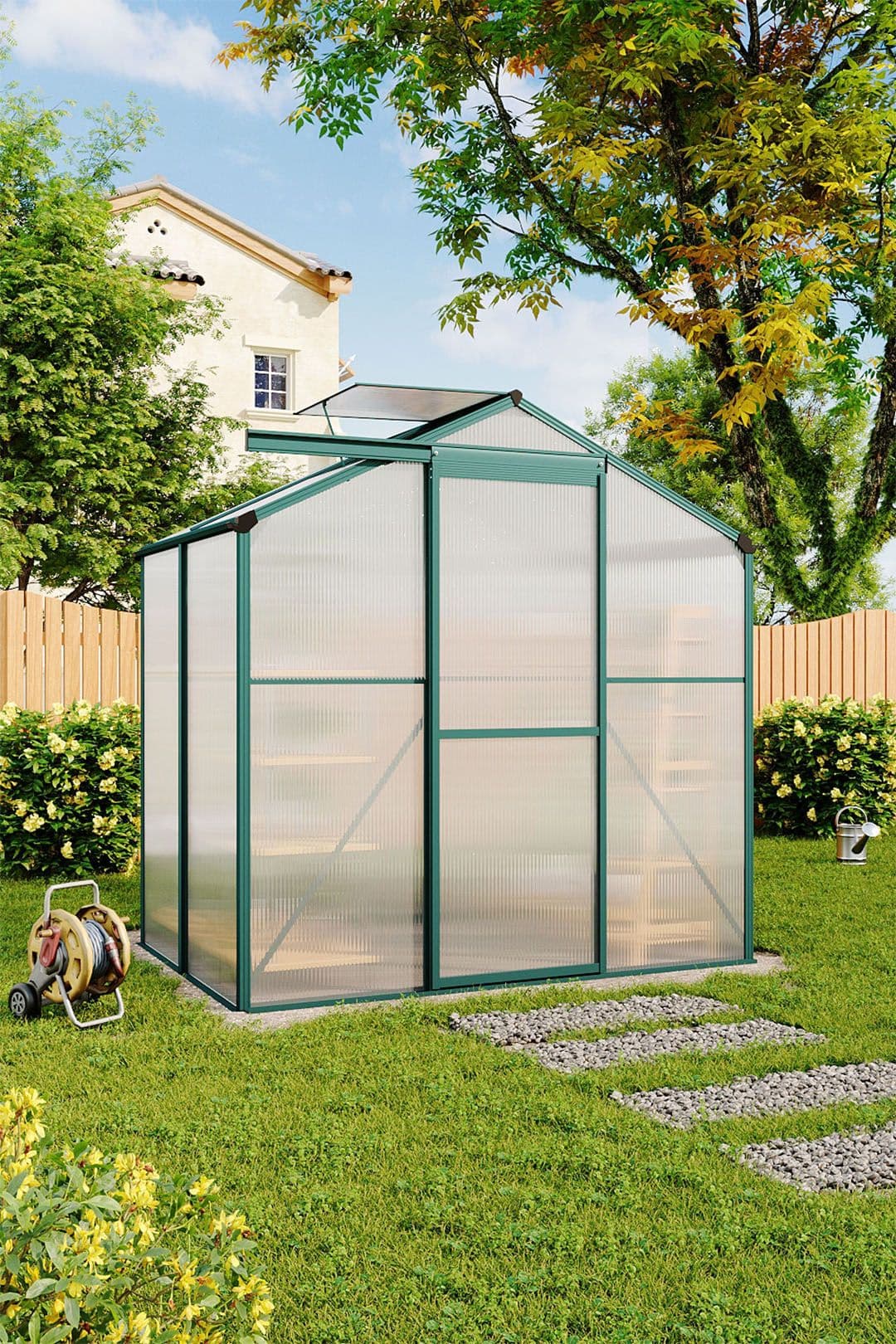Aluminium Hobby Greenhouse with Window Opening
