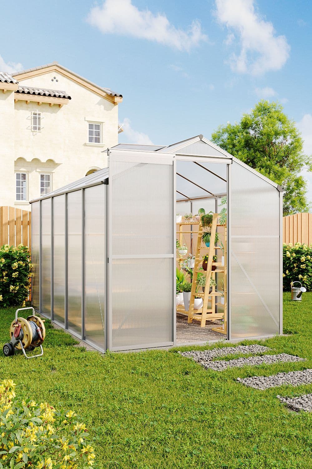 Aluminium Hobby Greenhouse with Window Opening