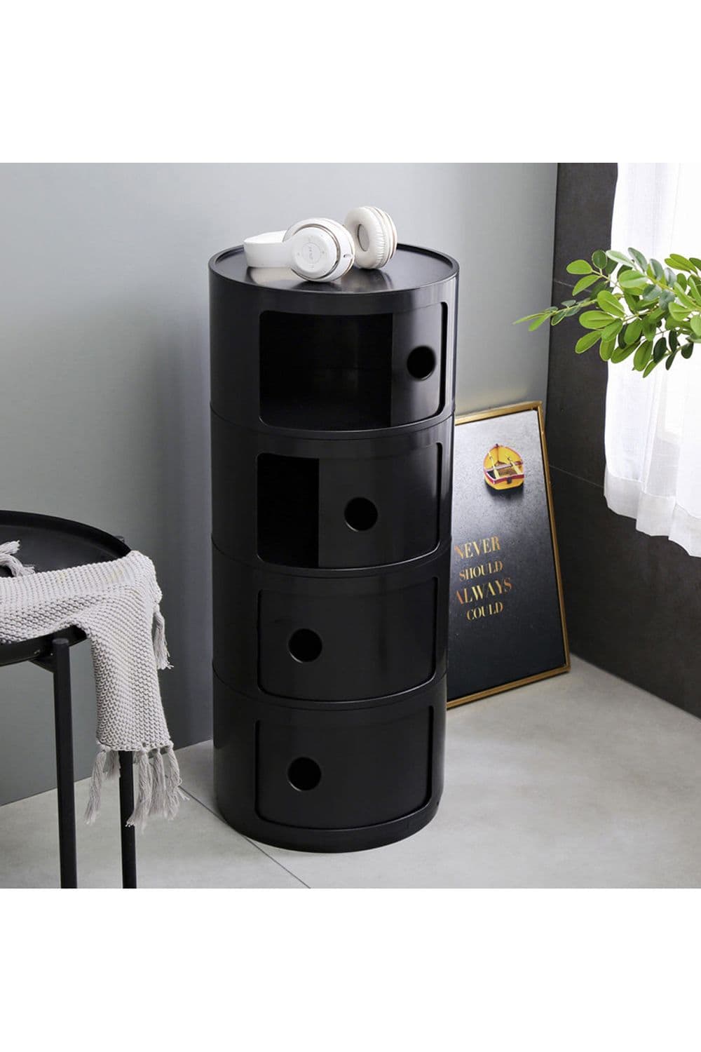 4-Tiered Plastic Storage Drawer Unit