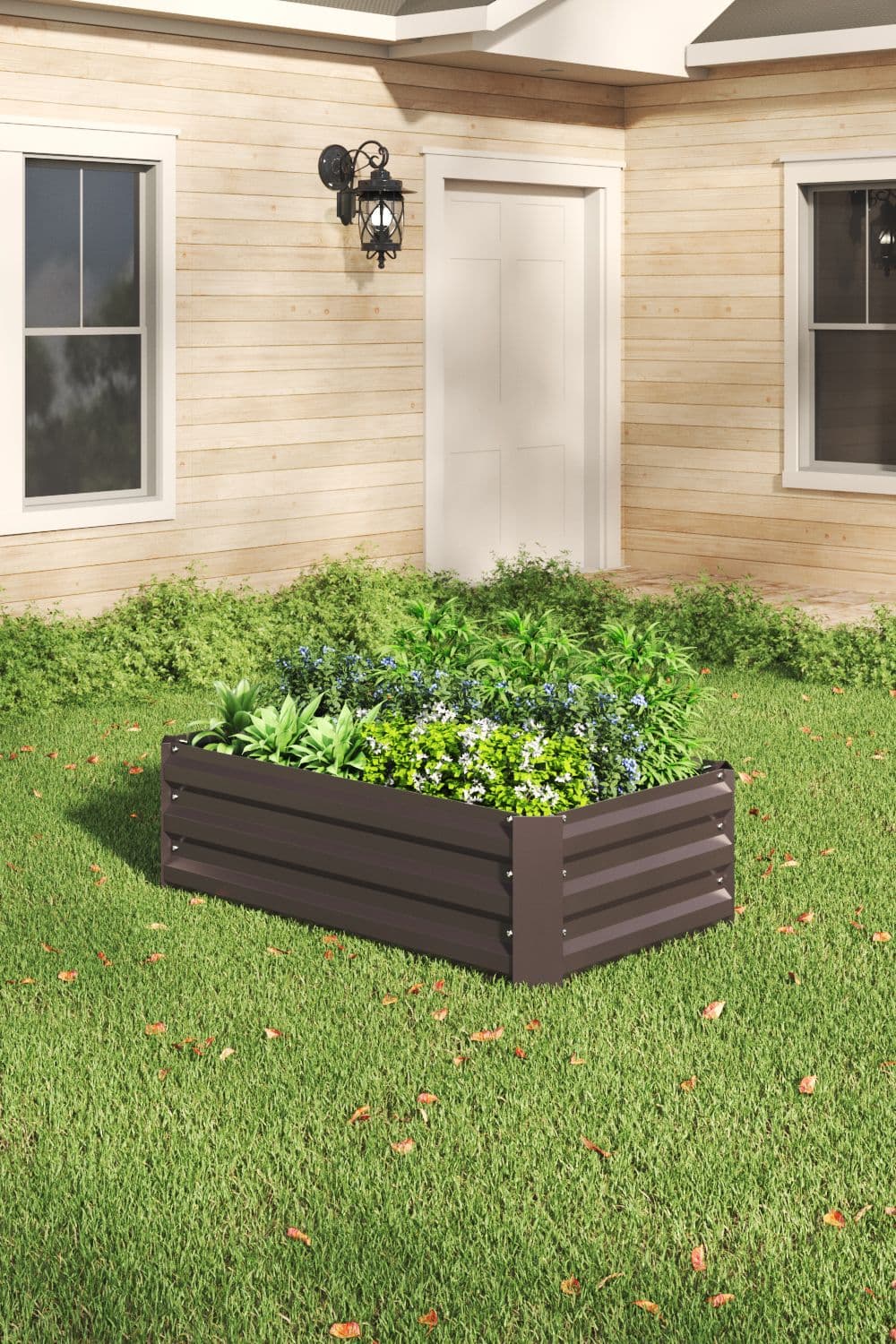 Galvanized Steel Raised Garden Bed Planter Box