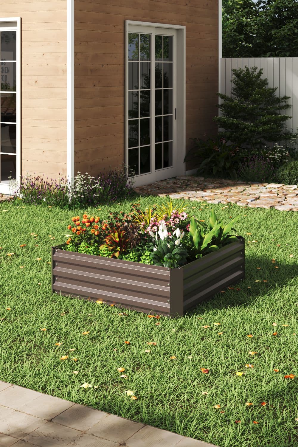 Galvanised Steel Elevated Metal Raised Garden Bed