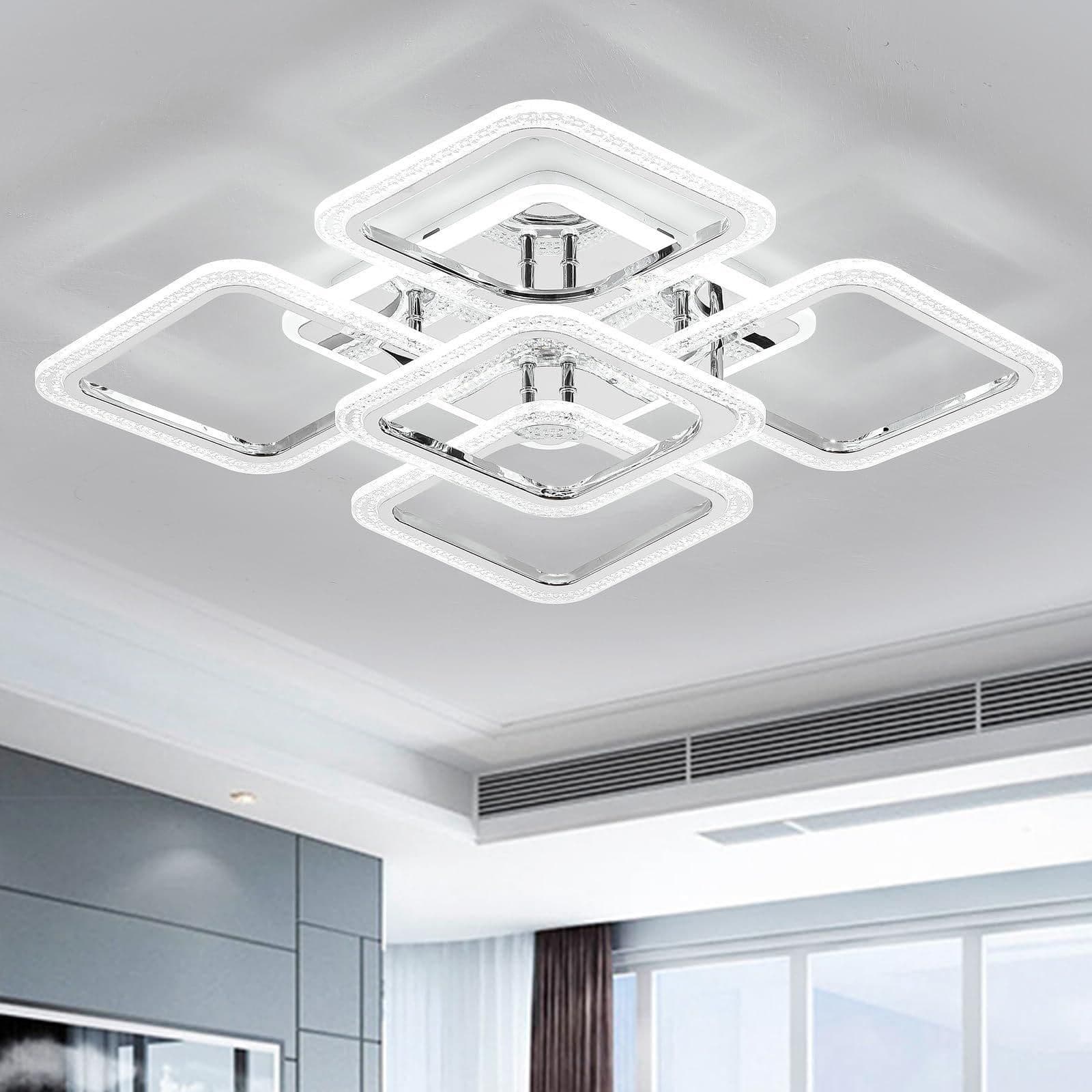 Modern LED Ceiling Light Remote Chandeliers Lighting Dimmable