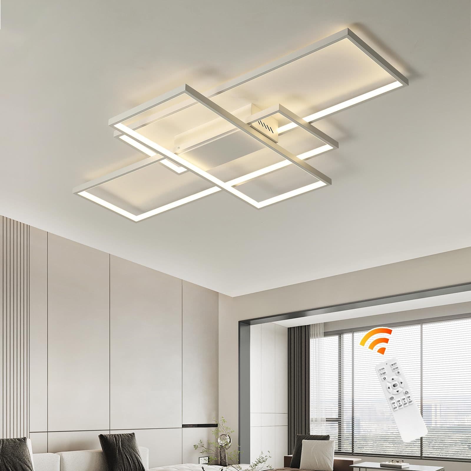 Ceiling Light Dimmable LED Chandelier Remote Control 50W Ceiling Lamp Bedroom Dining Living Room Kitchen