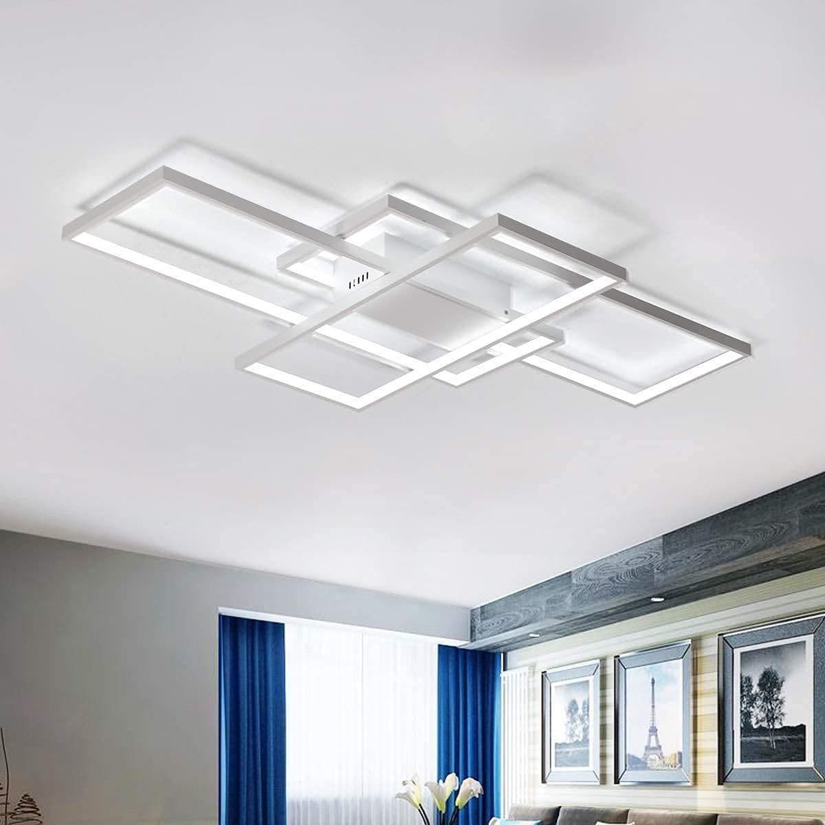 Ceiling Light 75W Modern LED Ceiling Lamps 3 Squares Kitchen Dining Living Room Study