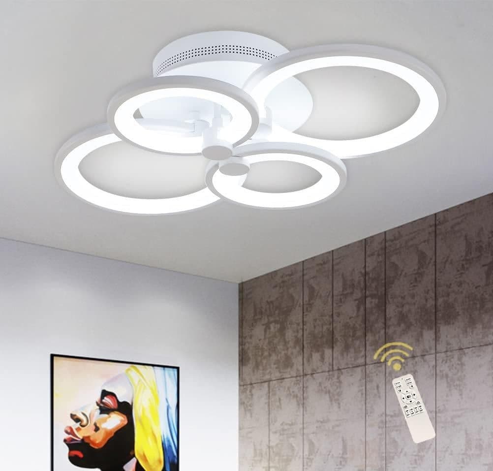 Dimmable LED Ceiling Light Flush Mount Acrylic Metal