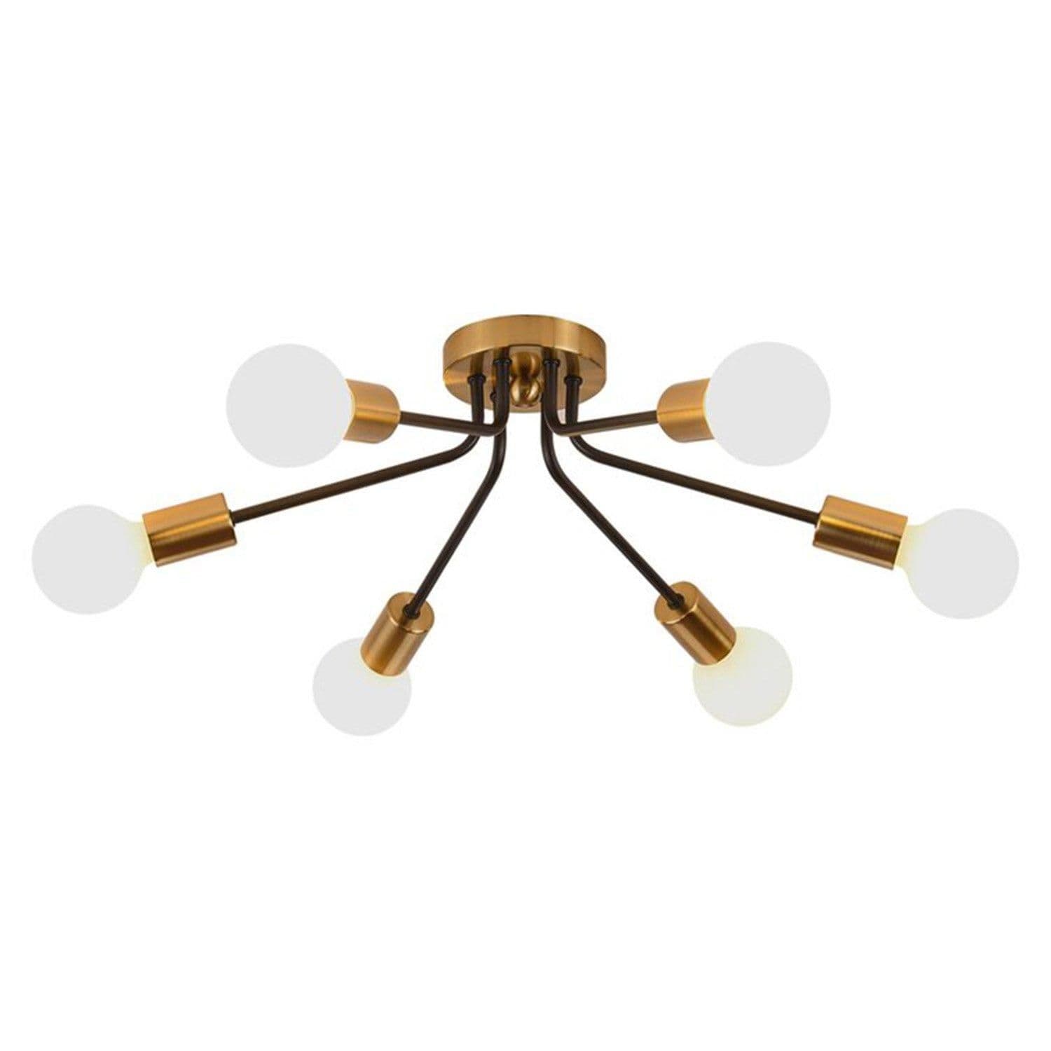 6 Light 54cm Dimmable Sputnik Sphere Semi Flush Mount Ceiling Light