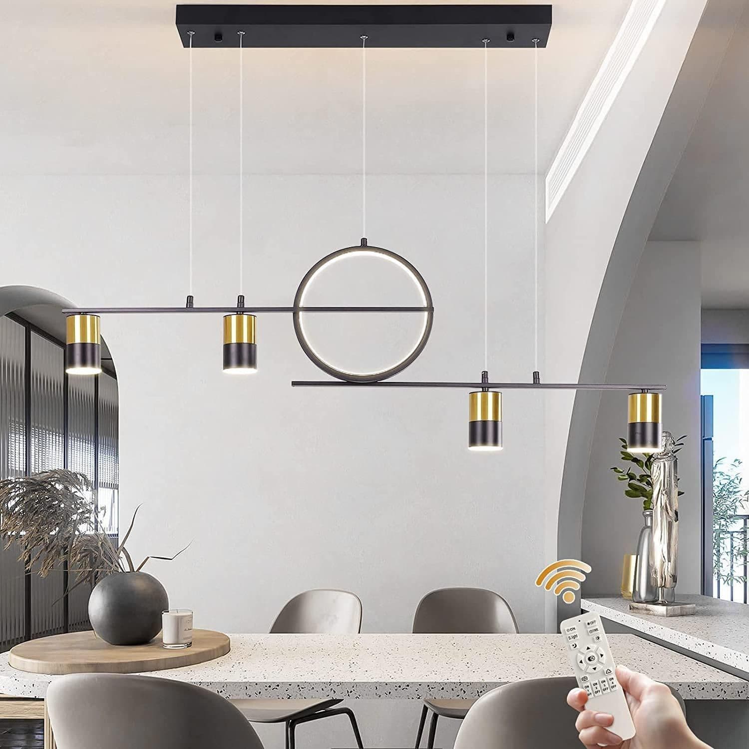 Dimmable LED Linear Pendant Light Remote