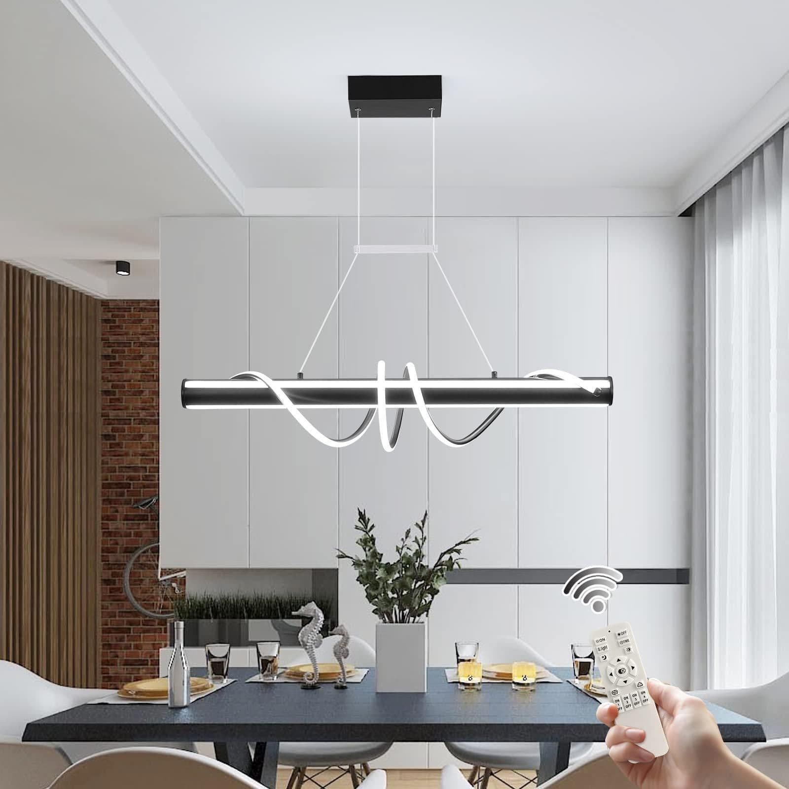Dimmable LED Spiral Pendant Lighting Remote