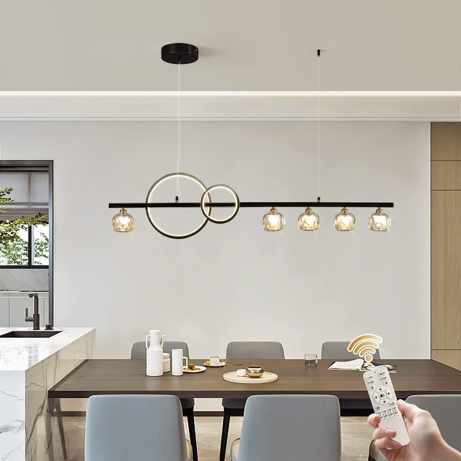5 Lights Modern Dimmable Pendant Lamp Remote Control
