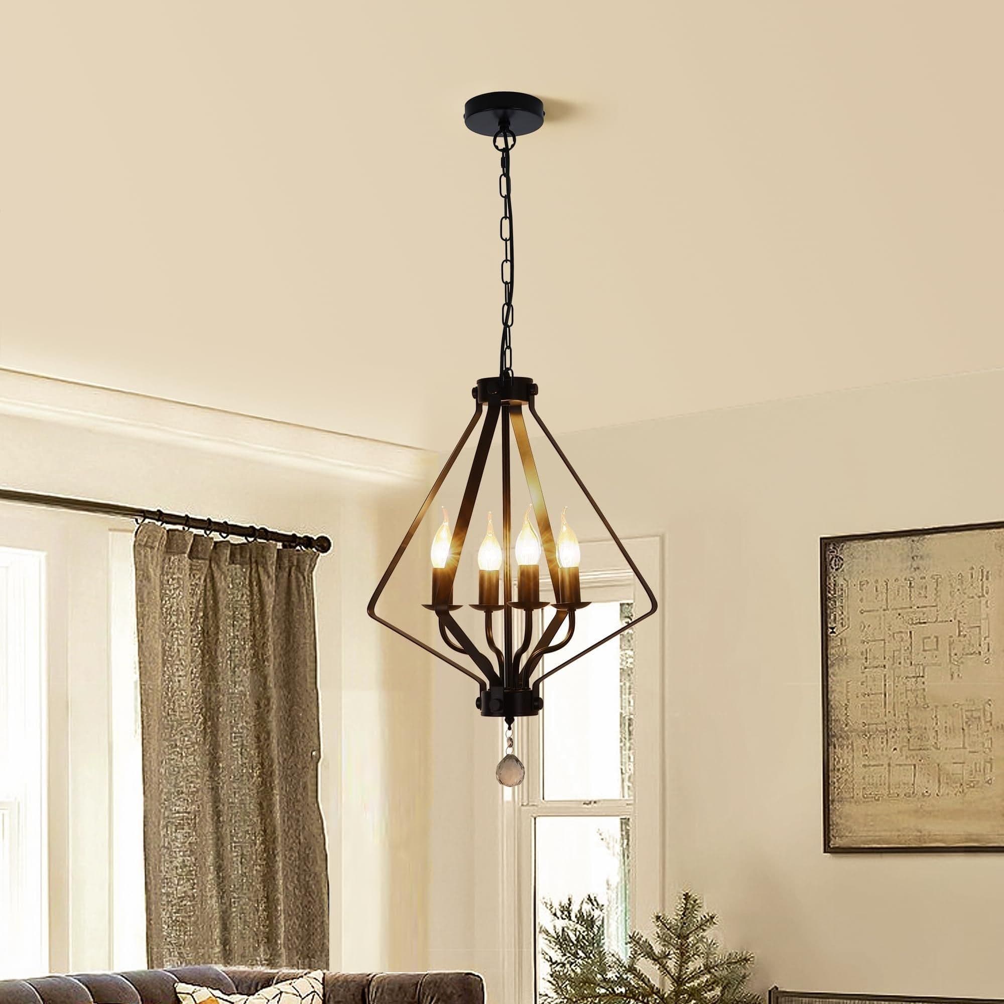 Industrial 4 Lights Pendant 45 cm Adjustable Length