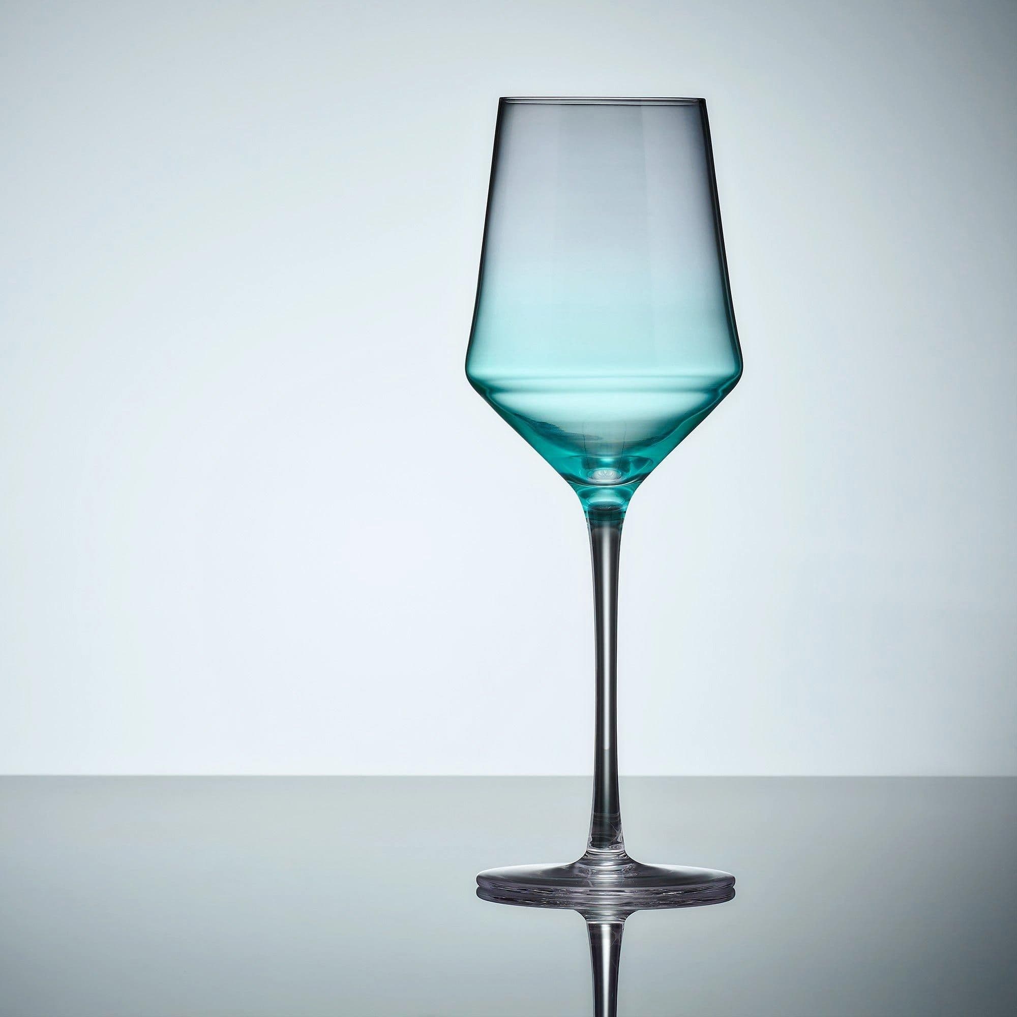 Set 6 Wine Glasses Ombre Design & Grey