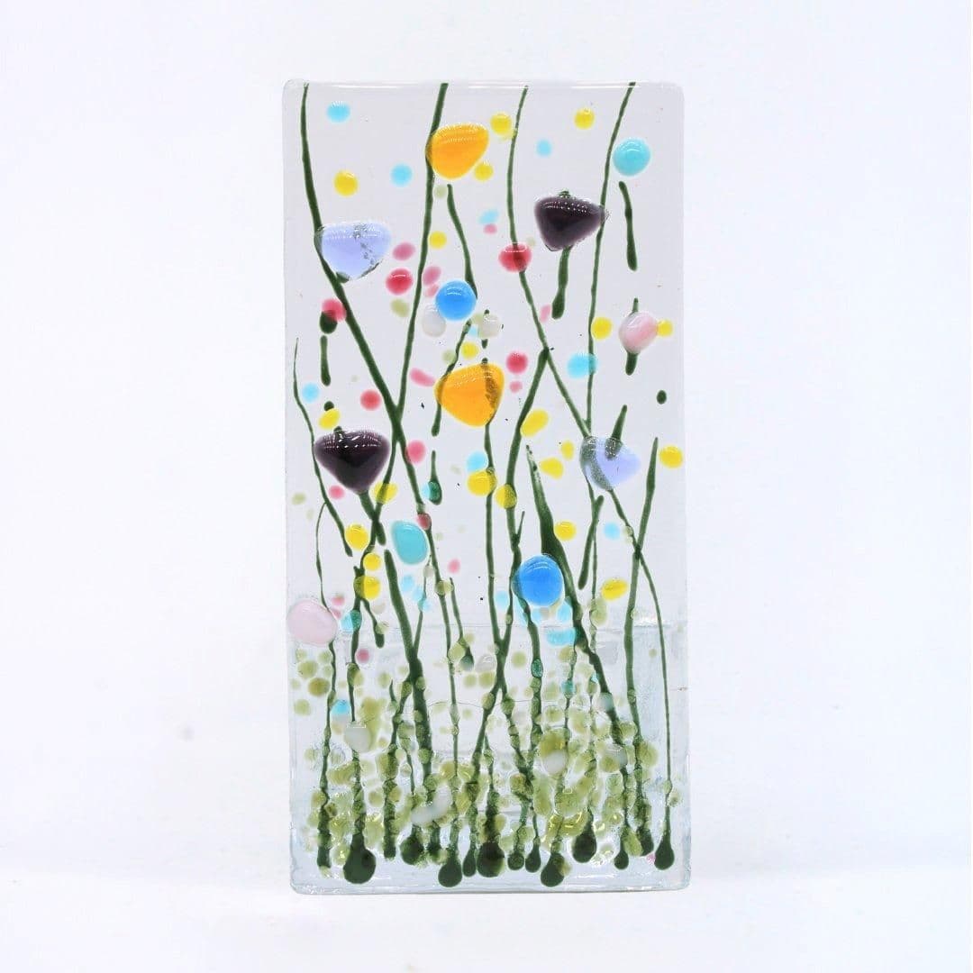 Handmade Fused Tea Light Holder Summer Meadow