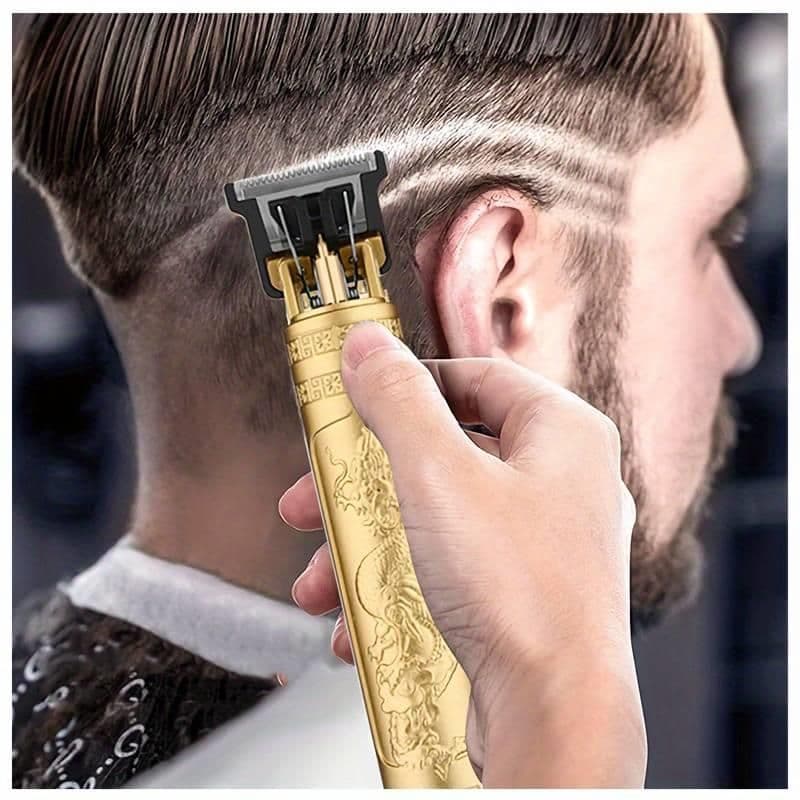 Vintage Inspired Electric Shaver T9 Cordless Hair Clipper Golden Hair Trimmer Beard Trimmer
