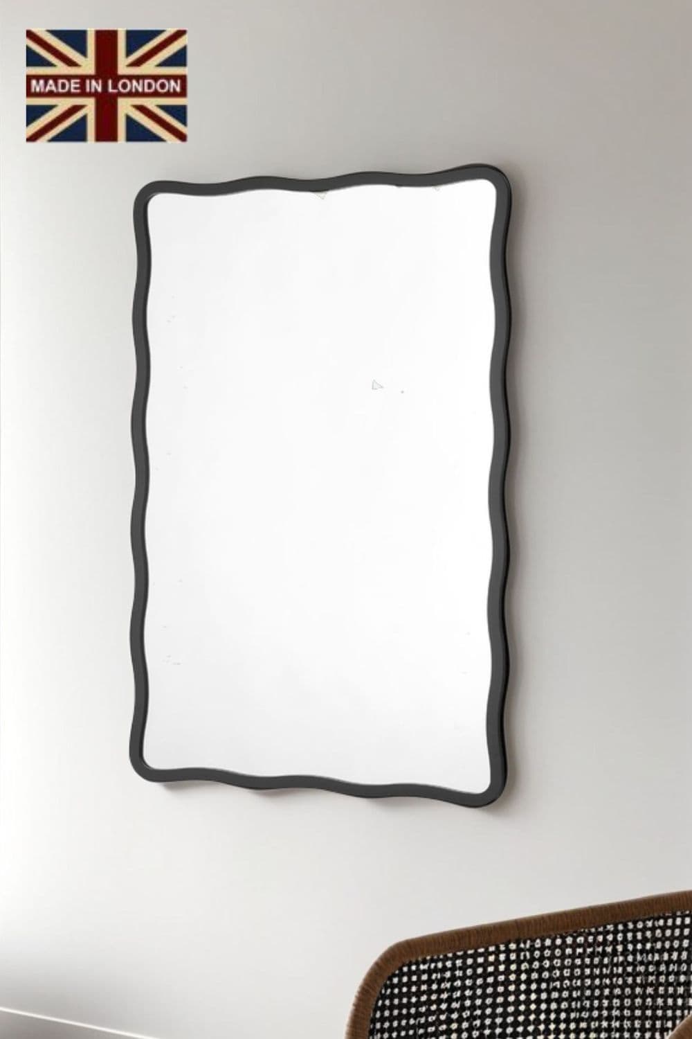 Ripple Framed Rectangular Wall Mirror 90x60cm