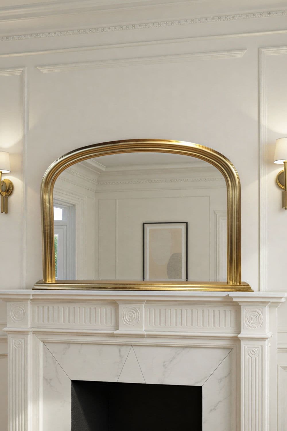 Overmantle Arched Contemporary Mirror 112 x77cm