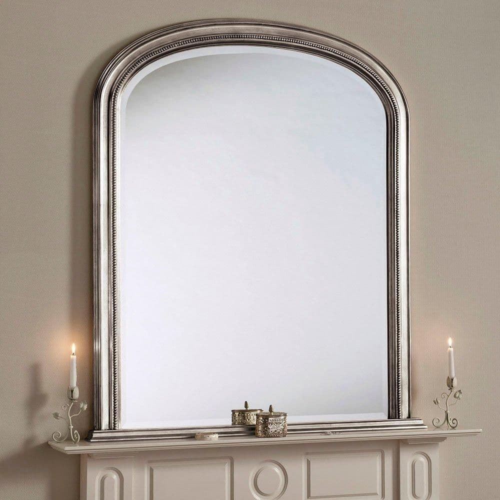 Beaded Overmantle mirror 112 x127cm
