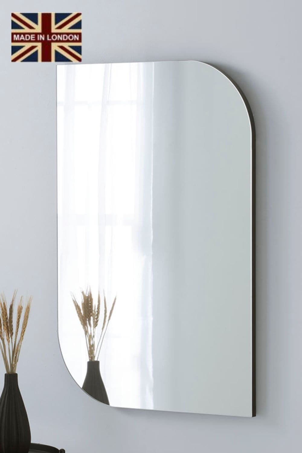 Newington Frameless Organic Mirror 90x60cm