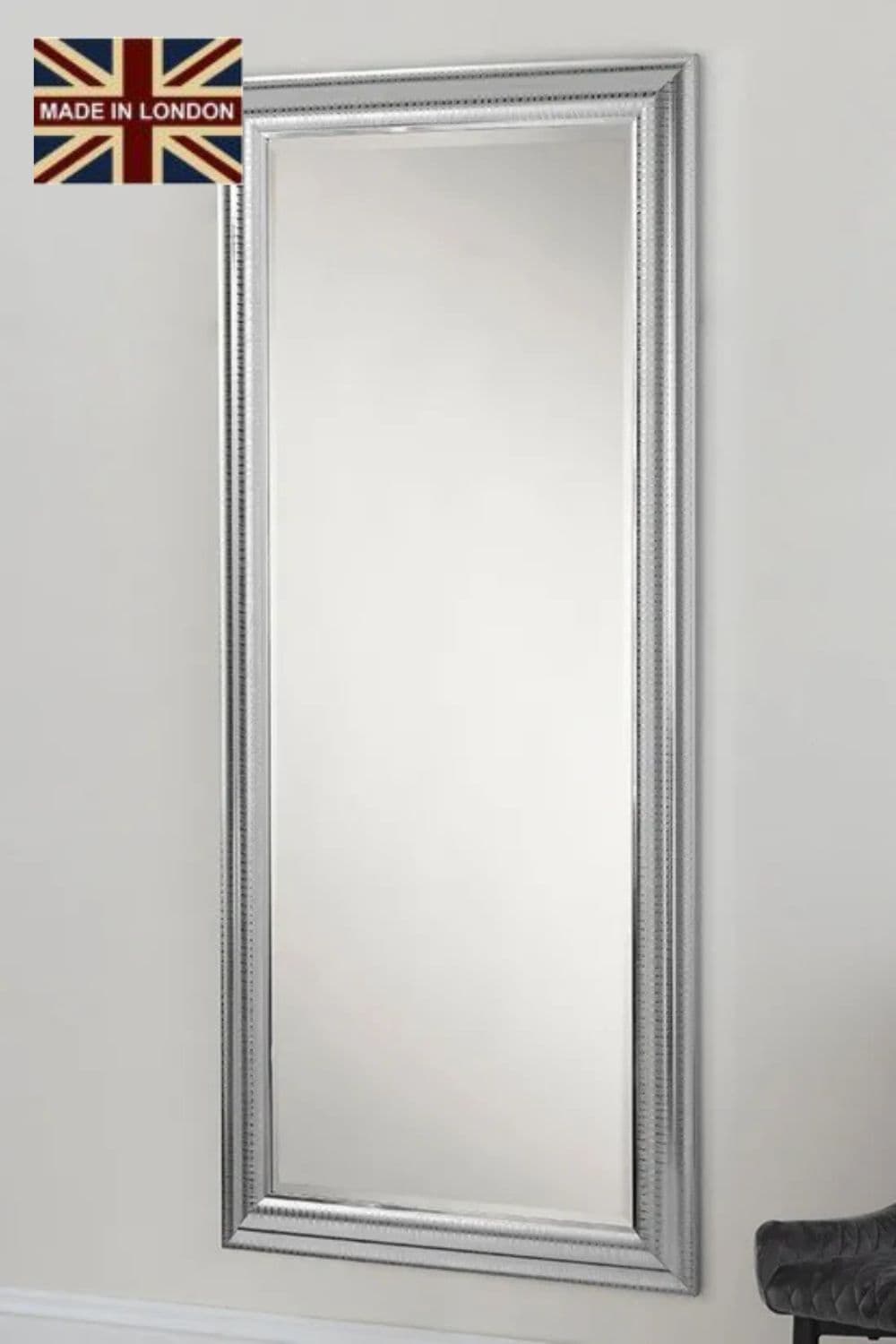 Textured Chrome Full length mirror 168.5x77cm