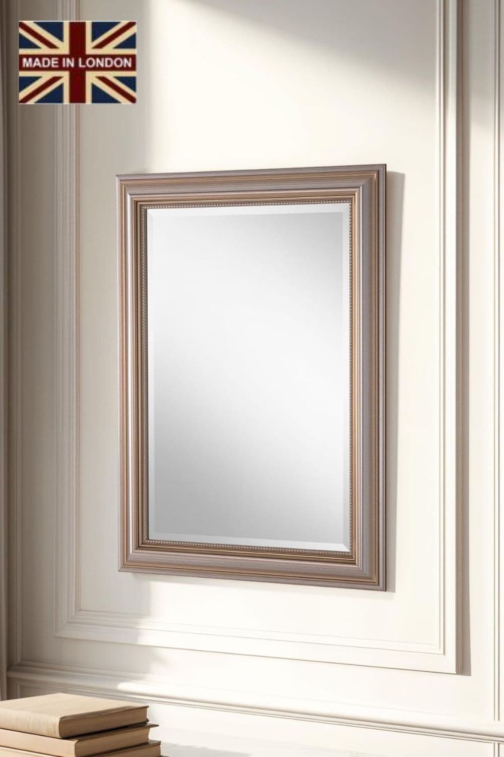 Classic Champagne Beaded Mirror 103x75cm