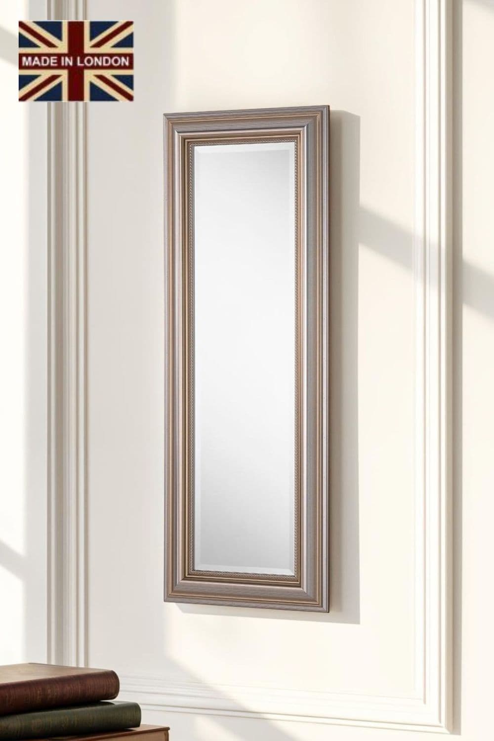 Classic Champagne Beaded Mirror 131x47cm