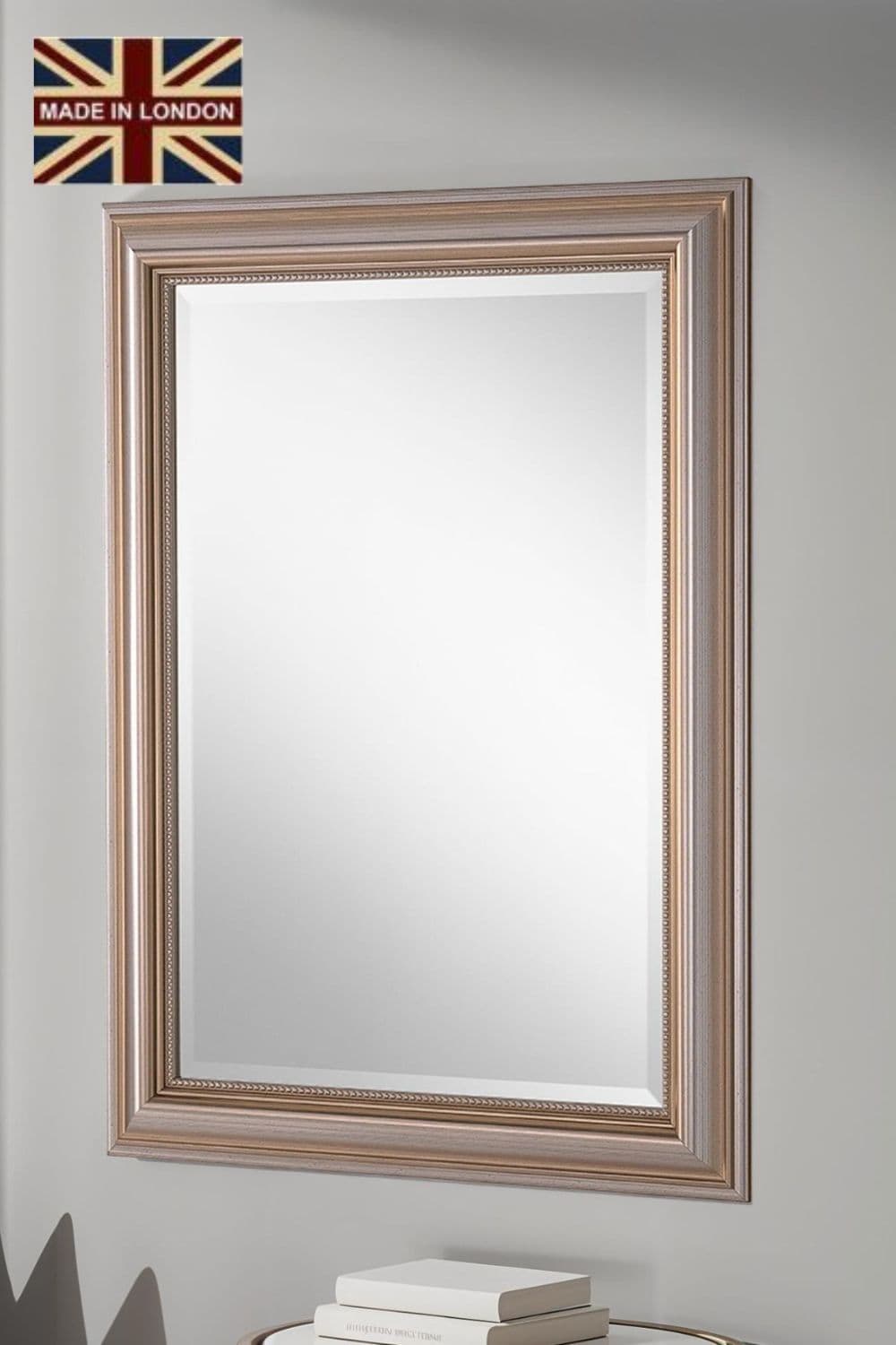 Classic Champagne Beaded Mirror 118.5x93cm