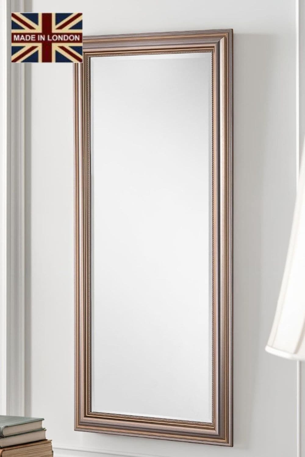 Classic Champagne Beaded Mirror 169x77.5cm