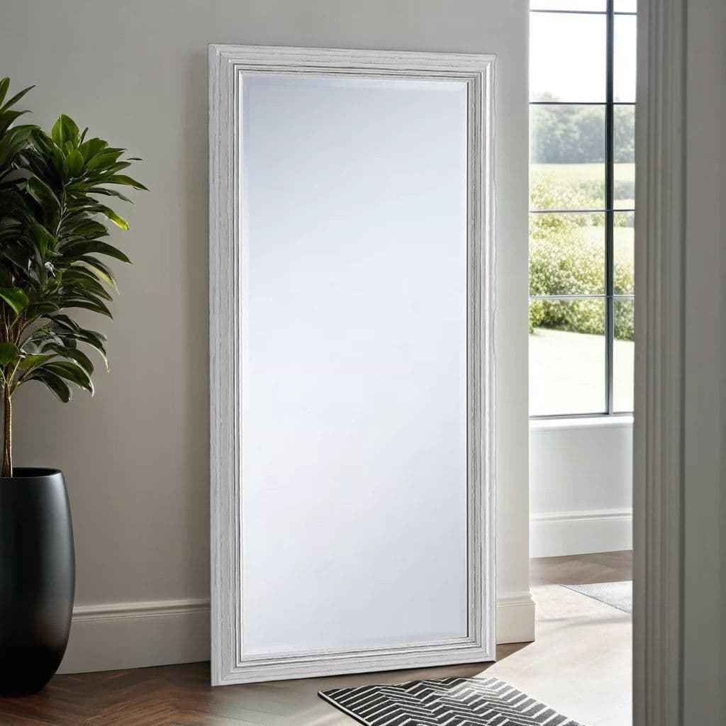 Distressed Framed Wall Mirror 166.5x75cm