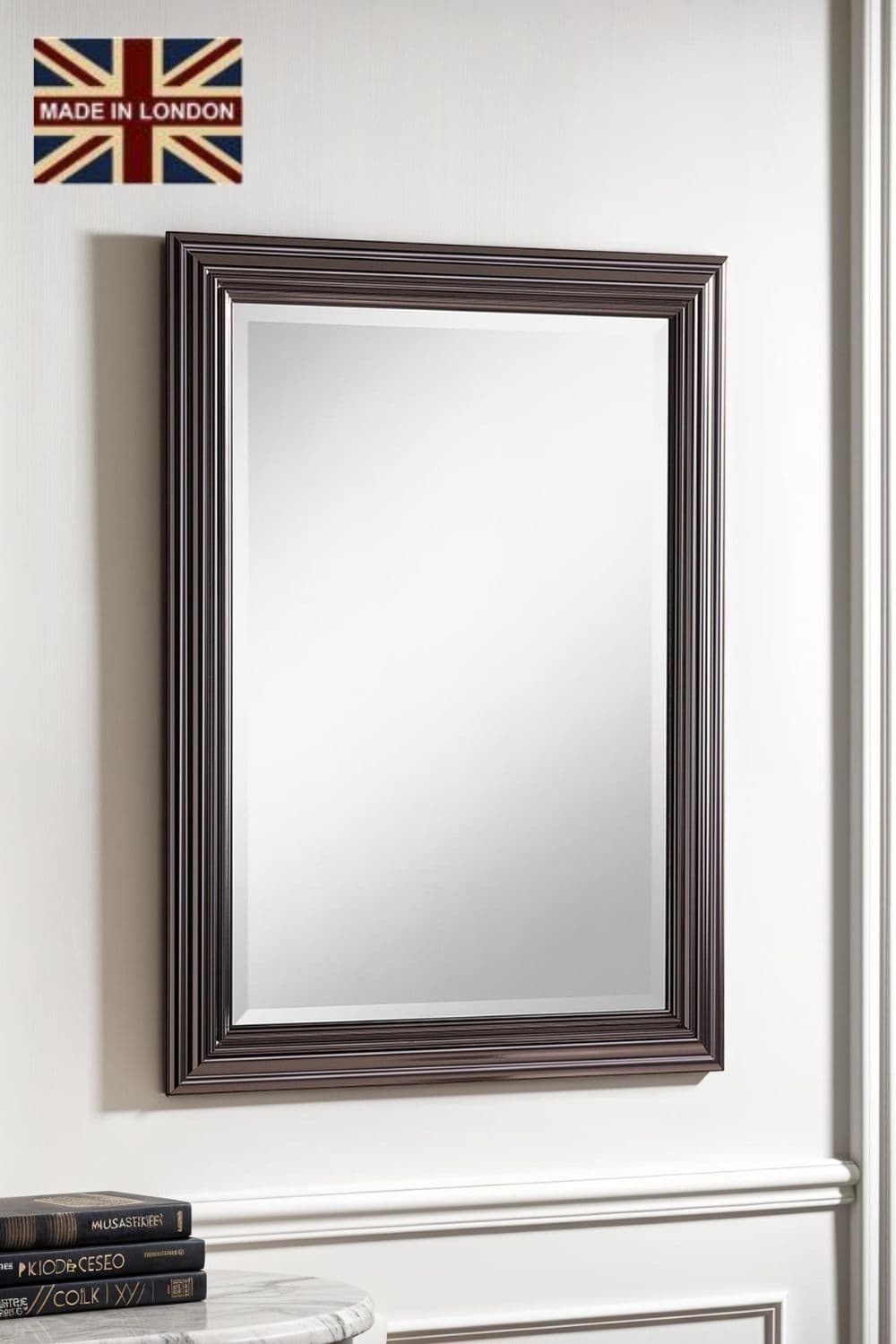 Dark Chrome Wall Mirror 100.5x72.5cm